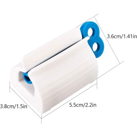 Sollbry Pieces Toothpaste Squeezer Dispenser Creative Bathroom Toothpaste Tube for Cosmetics, Cream, Paints, Lotions (Blue)