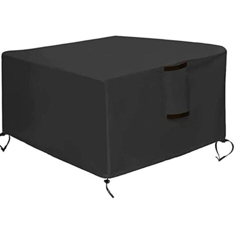 Sollbry Gas Fire Pit Cover, 28 Inch Square Propane Fire Pit Cover, Waterproof Outdoor Fire Pit Cover - 28x28x25 Inch