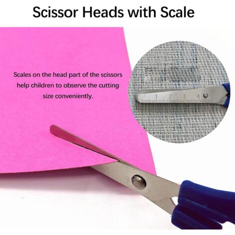 Kids Safety Scissors - Ergonomic Student Scissors For Art & Crafts, Multiple Sizes