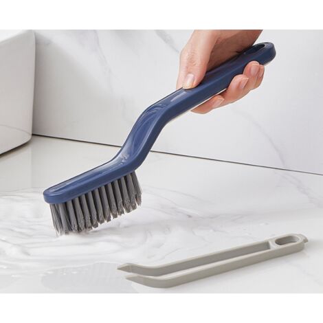 Sollbry 2Pcs Cleaning Brush, Multifunctional Crevice Brush 2 in 1 Cleaning Brush for Kitchen, Cleaning Brush with Clip, Joint Brush, Crevice Cleaning Brush（28.539cm）