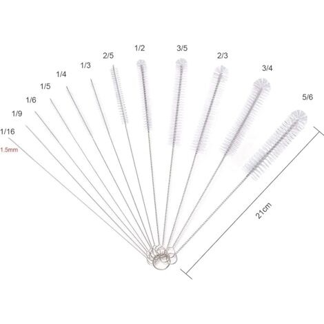 Sollbry 12Pcs Tube Cleaning Brush, Cleaning Brush, Tube Cleaning Brush for Glass Bottle Baby Bottle Kettle Keyboard, Pipe Cleaning Brushes, Bottle Cleaning Brush