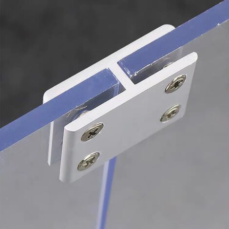 Sollbry Pack Glass Clamp Aluminum Alloy Glass Clips for Fixing Glass on Both Sides of Shower Tables Panels, Adjustable Glass Clamp from 10 to 12mm Thickness, 180 Degree