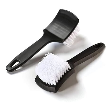 Sollbry Car Tire Wash Brush, Car Rim Cleaning Brush with Soft Bristles for Cleaning Exterior Wheel Tires