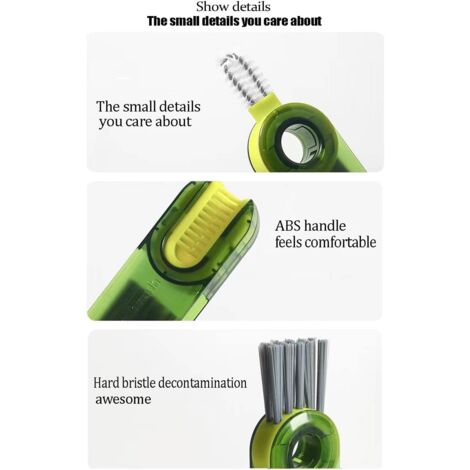 Sollbry in 1 Multifunctional Brush, Gap Cleaning Brush, Milk Bottle Cleaning Brush, Water Bottle Cleaning Brush, Home Kitchen Cleaning Tools