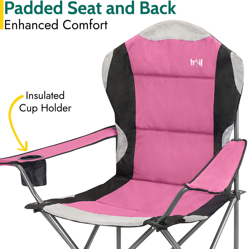 Kestrel Deluxe High Back Camping Chair - Pink