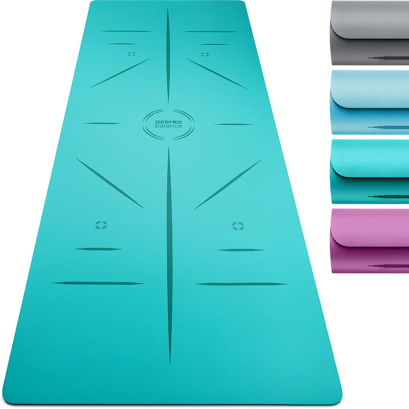Rubber Alignment Yoga Mat - Teal