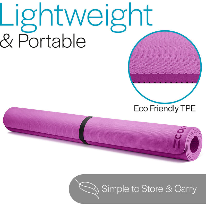 Buy Yoga Mat Purple 183x61cm Online - Shop Health & Fitness on