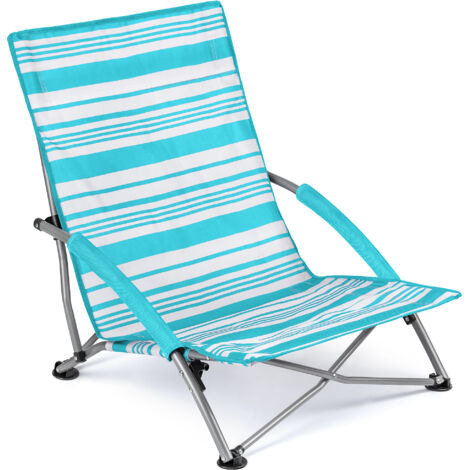 Low Folding Chair - Blue Stripe (1/5)
