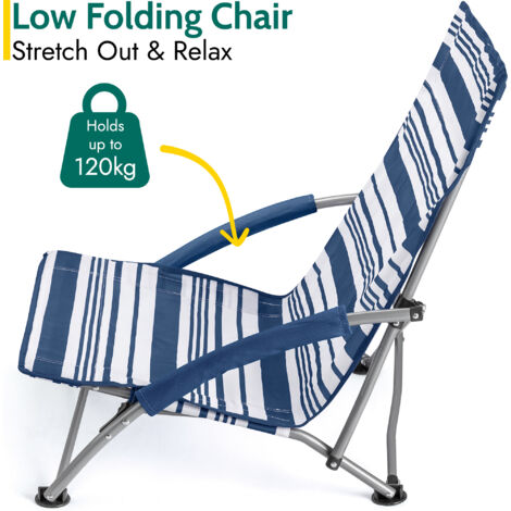 Sisken Low Folding Beach Chair