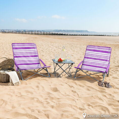 Sisken Low Folding Beach Chair