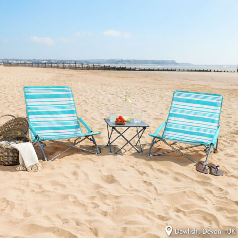 Sisken Low Folding Beach Chair