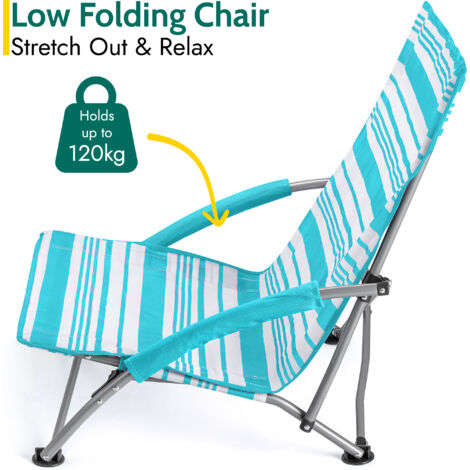 Sisken Low Folding Beach Chair