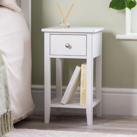 Ilsington Slim White Bedside Table (1/5)