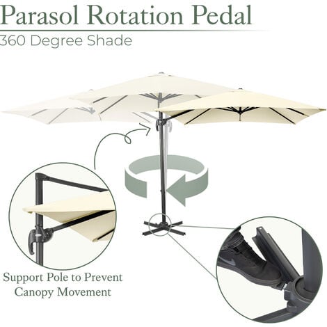 Cantilever Parasol 2.5m - Cream