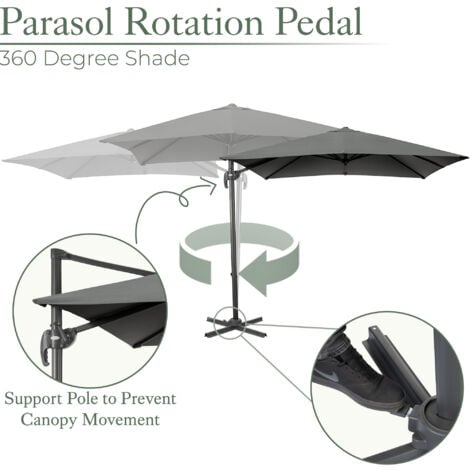 Cantilever Parasol 2.5m - Grey