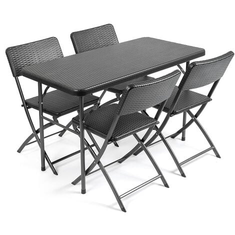 Folding 4 Seater Table Set (4ft)