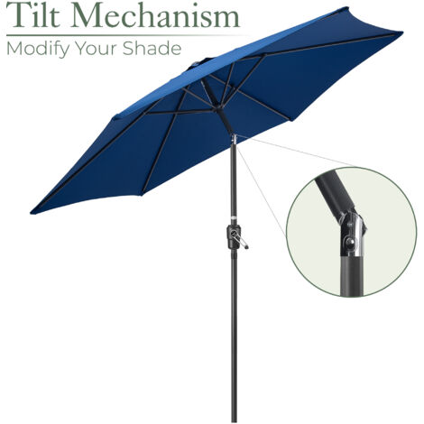 2.7m Crank And Tilt Parasol - Navy