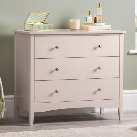 Ilsington Pink 3 Drawer Chest of Drawers