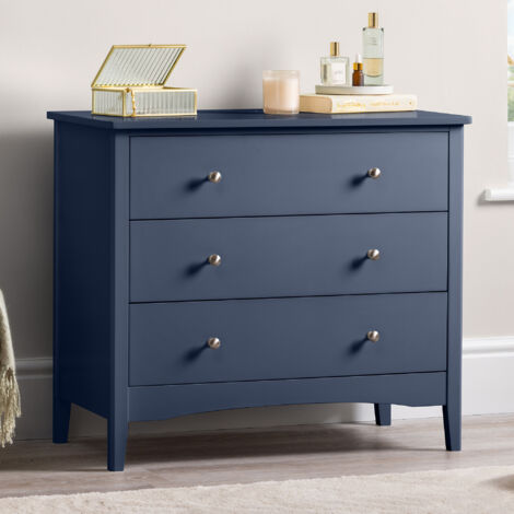 Ilsington Navy 3 Drawer Chest of Drawers