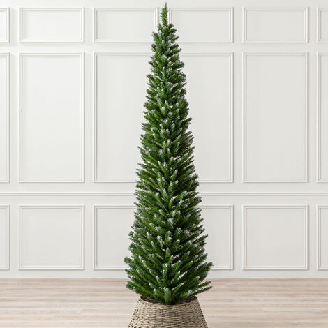 Snowy Pencil Christmas Tree (7ft) (1/5)