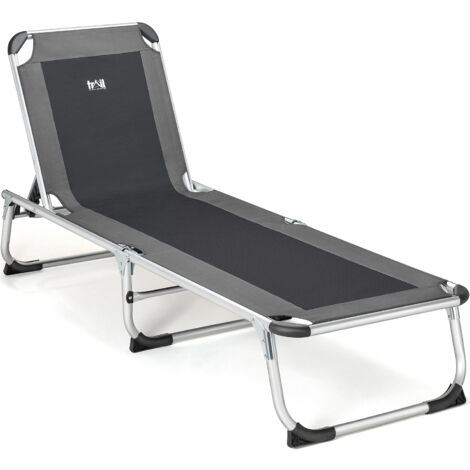 Aluminium Sun Lounger - Grey