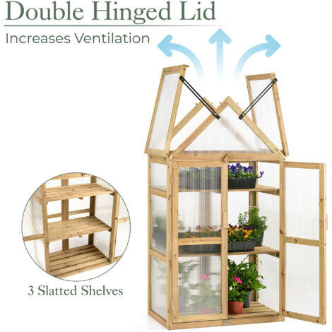 Tall Cold Frame Greenhouse - Natural