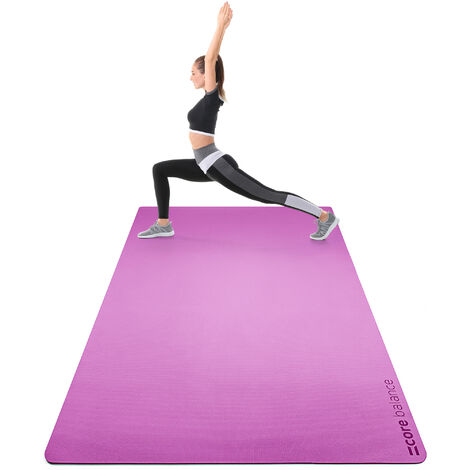 Core Balance Rubber Yoga Exercise Mat Non Slip Extra Wide Heavy