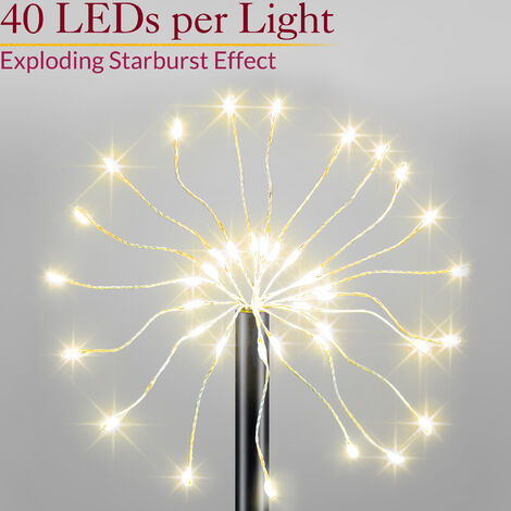 Christmas Starburst Pathway Lights - Warm White