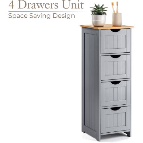 Lustleigh Grey Bathroom Drawer Unit