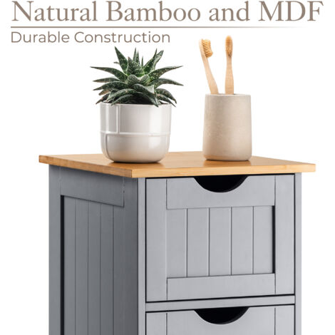 Lustleigh Grey Bathroom Drawer Unit