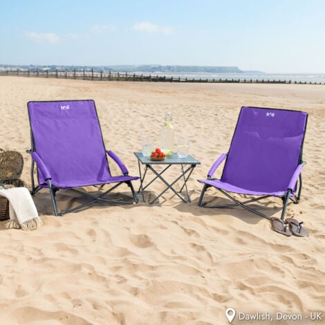 Low Folding Chair - Purple
