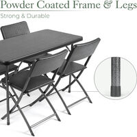 Folding 4 Seater Table Set (4ft)