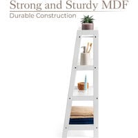 White Bathroom Ladder Shelf - White