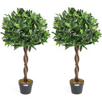 Artificial Bay Tree - 90cm (2 Pack) - Multi Coloured