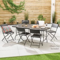 Rattan Effect Garden Table (6ft)