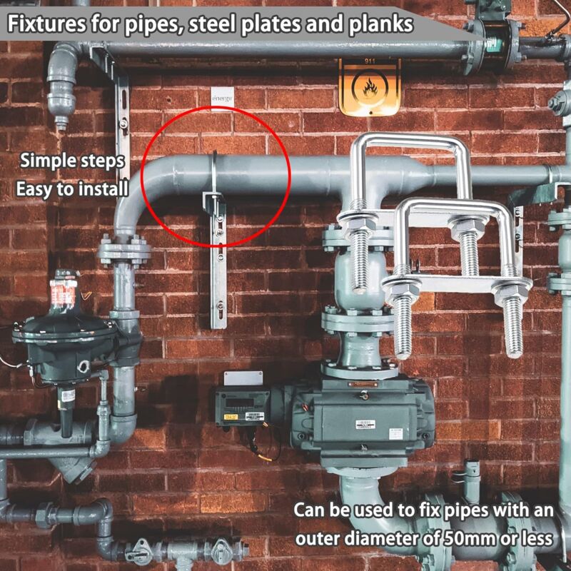 Sourcing Map U-Bolzen Set M8 - 4er Set Mit Muttern & Unterlegscheiben Für Rohre & Konstruktionen