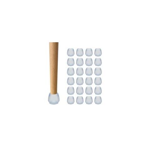 24 Stück Stuhlkappe, Stuhlbeinschutz, Stuhlbeinkappe, runde Stuhlbeinkappe, verhindert Kratzgeräusche, für Tische, Stühle, Sofas und andere Möbel (12–16 mm) (1/5)