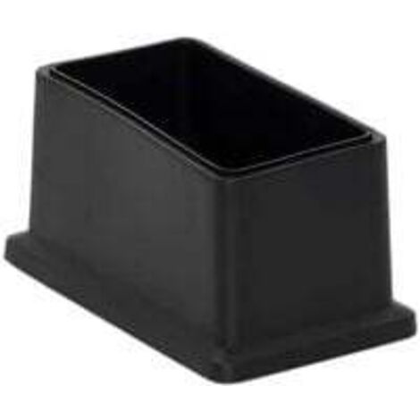 8 Stück rechteckige, nicht abfärbende PVC-Stuhlbeinkappen – Bodenschutz, 25 x 50 mm (1 Zoll x 2 Zoll)