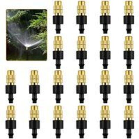 TOOLSTAR Messing-Sprühdüse 0,5 Cm – Verstellbarer Sprühkopf Für Gartenbewässerung | 10 Stück
