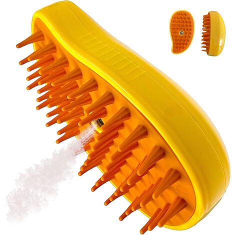 Dampf-Katzenbürste – 3 in 1 – Katzenbürste, Tiefenreinigung und Entwirrung – Katzen-Dampfbürste – Entfernt sanft Haare – Katzenbürste für lange Haare – Katzenbürste – für alle Felle.