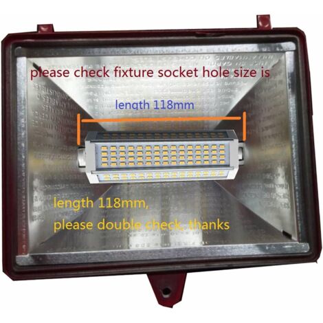 R7S LED 118 mm 30 W dimmbare Tageslichtlampe, 6000 K AC 220 V, 3000 lm ...