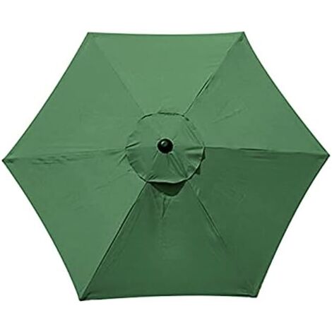 Ersatzbezug für Sonnenschirm – 6 Wale – 2 m/2,7 m/3 m – wasserdicht – UV-Schutz – Ersatzstoff (2,7 m, grün) (1/5)