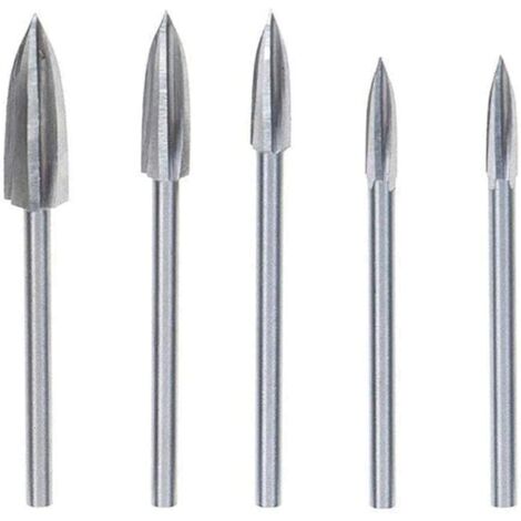 Teile Fräser Schnitzwerkzeuge Gravieren Rotationsgrate für Holzschnitzerei Wolframkarbid Doppelschneidender Rotationsgrat Schleifen Stahl Fräser Messer Schnitzwerkzeug (1/5)