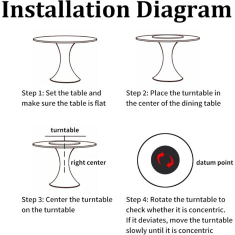 Zilimontt Drehteller-Lager 35,6cm - Aluminiumlegierung Mit Kugellager Für Esstische