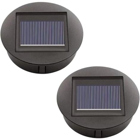 2er-Pack Ersatz-Solarleuchten mit LED-Solarpanel-Ersatzabdeckung, Außenbeleuchtung für Gartendekoration
