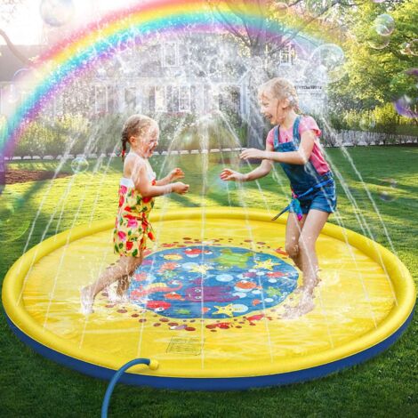 170 cm Kinder-Wassersprühmatte, langlebige PVC-Wasserspritz-Sprühmatte, Wasserschwimmbecken, Spritz-Sprinkler-Spielmatte – Sommerspielzeug für Kinder (1/5)