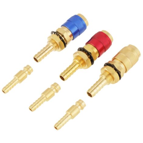 Schnellanschluss, 3 Stück, 8 mm, wassergekühlter Schweißanschluss, Gasadapter für WIG-Schweißbrenner