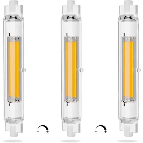 R7S LED 118 mm dimmbare 20 W energiesparende COB-LED-Glühbirne R7S, entspricht J118 mm 200 W Halogenlampe, warmweiß 3000 K, kein Flimmern, 2000 lm, 360°-Strahlbeleuchtung, CRI 90 Ra, 3er-Pack [Energie (1/5)