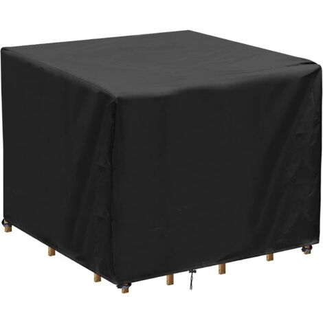 Quadratische Gartentischabdeckung, wasserdichte Gartenmöbelabdeckung, Anti-UV, Oxford-Stoff-Tischabdeckung Stuhl Outdoor-Gartenmöbel (90 x 90 x 90 cm) (1/5)