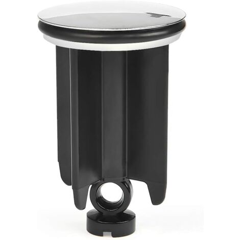 Ersandy Waschbeckenablauf ⌀ 40 mm höhenverstellbar für Badezimmer, universeller Waschbeckenstöpsel aus Aluminiumlegierung – Schwarz (1/5)
